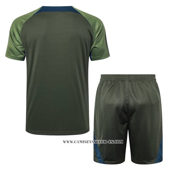 Chandal del Paris Saint-Germain Jordan 24-25 Manga Corta Verde - Pantalon Corto